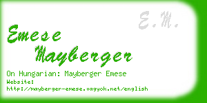 emese mayberger business card